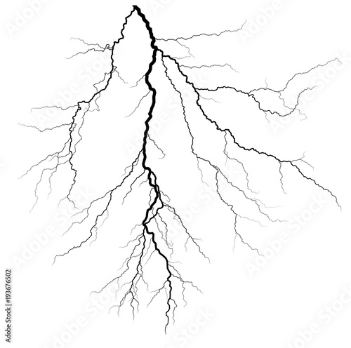 A lightning stroke.