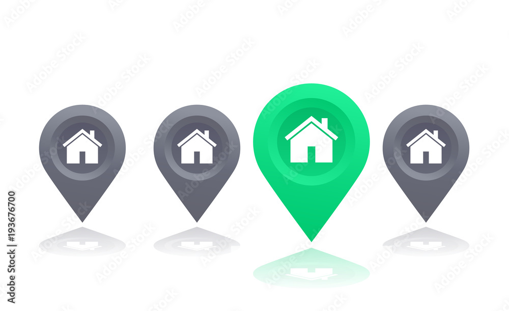 house and location mark, vector illustration house and location mark, vector illustration
