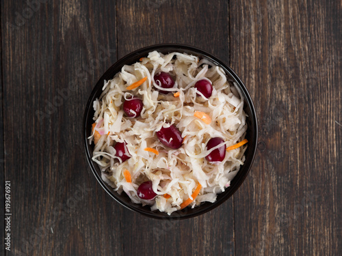 Sauerkraut with cranberry and carrot