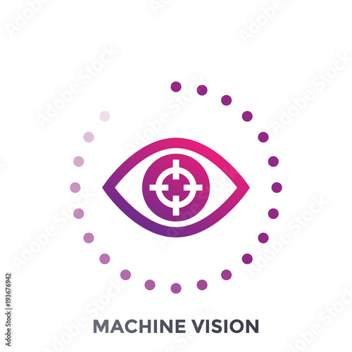 Machine vision vector icon