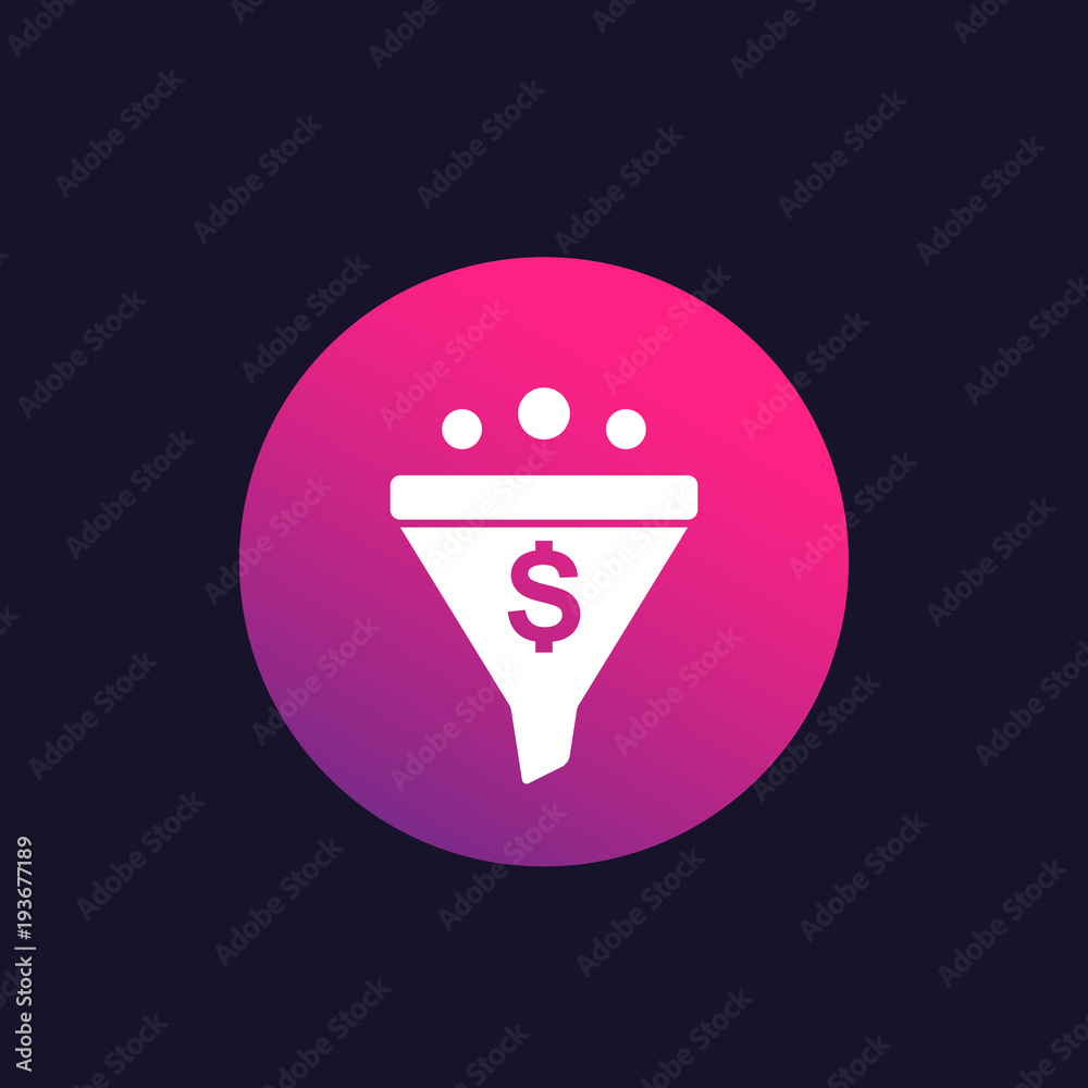 sales funnel, digital marketing icon sales funnel, digital marketing icon