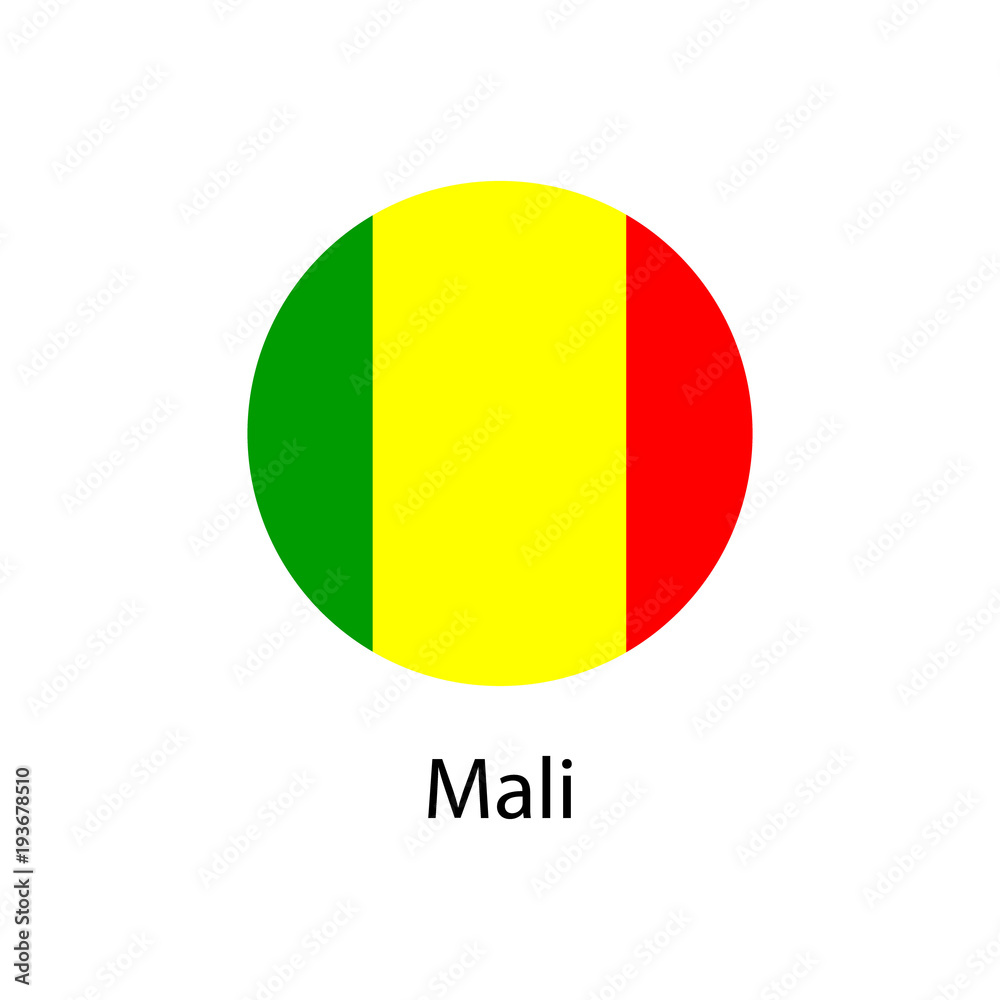 Fototapeta premium the flag of Mali in the form of a circle