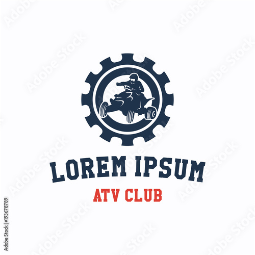 ATV Club Logo Vector Template Design