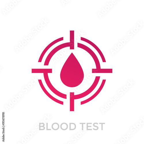 blood test icon on white