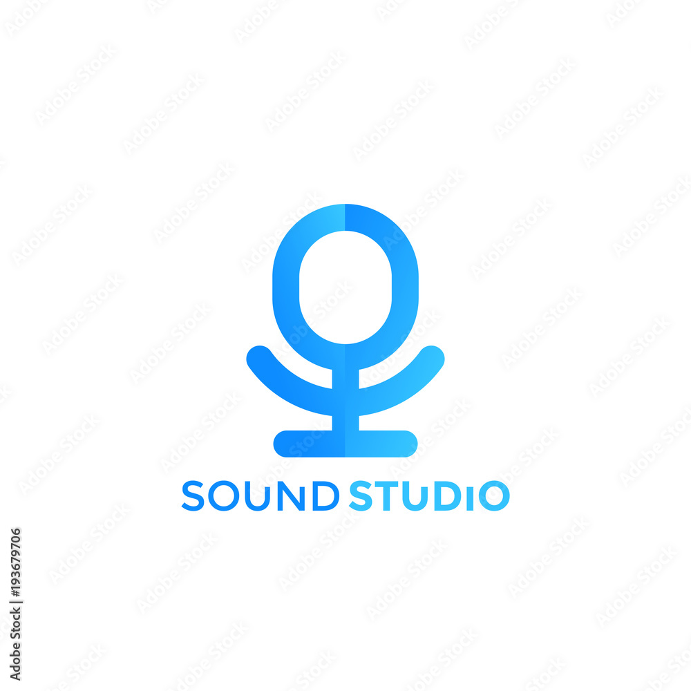 microphone vector logo mark for sound studio microphone vector logo mark for sound studio