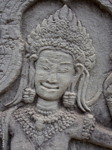 Details of decoration in Angkor Wat, Cambodia
