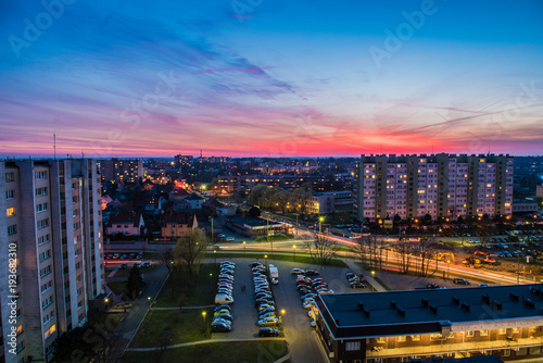Zachód słońca nad Opolem photo
