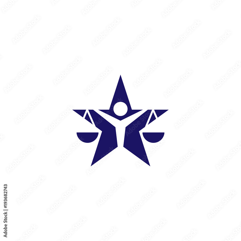 Obraz premium Attorney at law logo and icon template vector