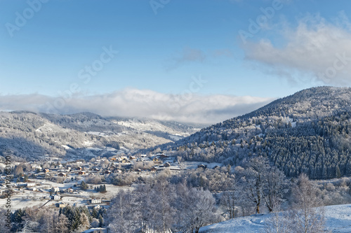 Village des Vosges en hiver