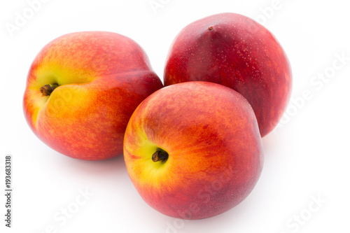 Peach. Fruit with isolated on white background.