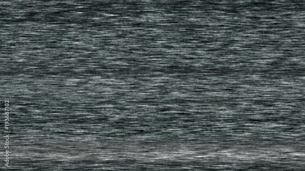 Blank Retro Television TV Screen with white noise static snow being switch on and blip off