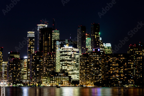 Night view of downtown Toronto, Ontario, Canada