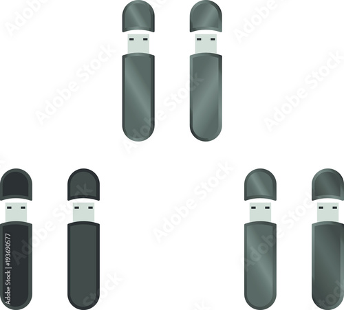 USB flash cards vector illustration