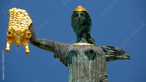 Majestic statue of Medea with Golden Fleece in hand, sightseeing in Batumi