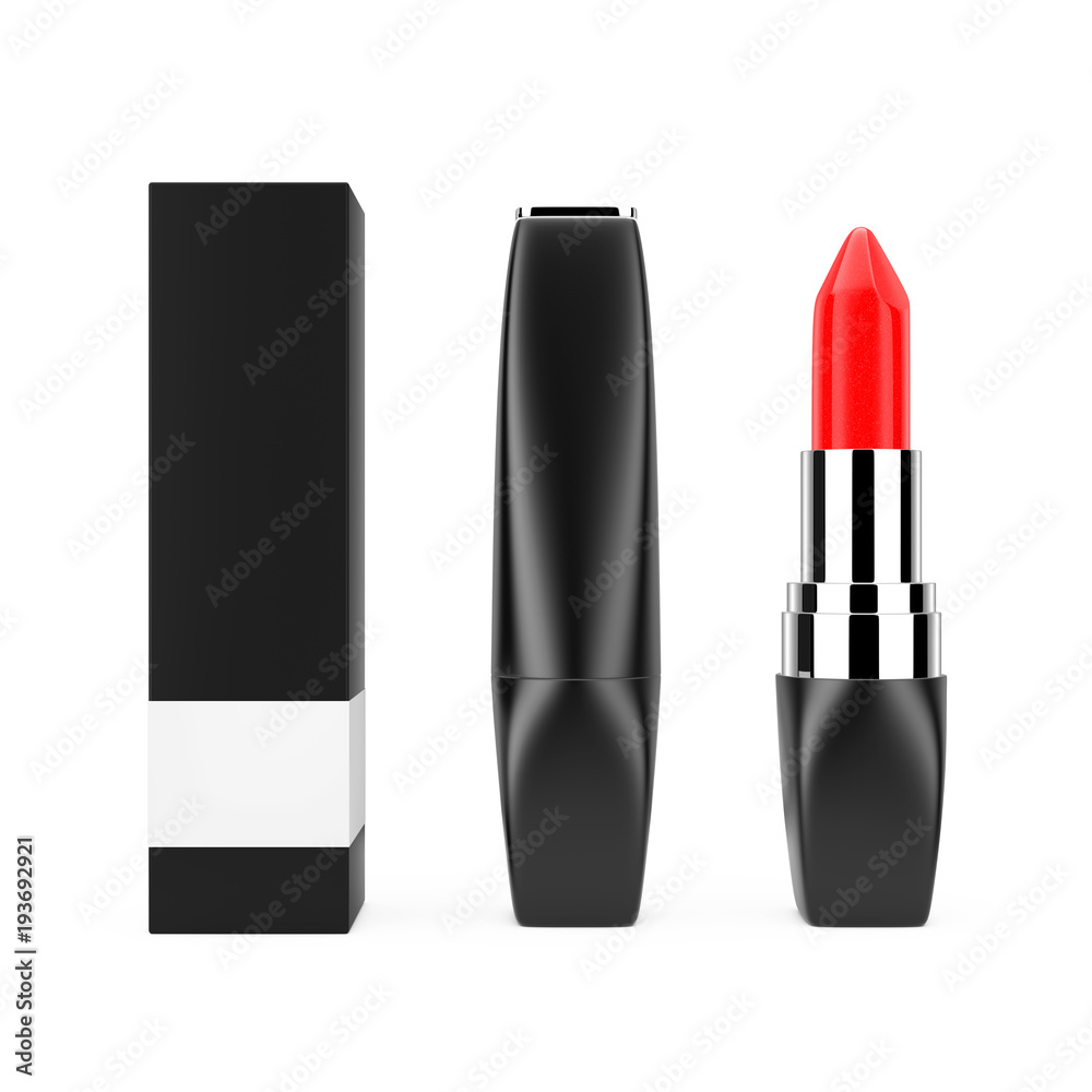 Red Lipstick Package Design with Blank Space for Your Design. 3d Rendering Red Lipstick Package Design with Blank Space for Your Design. 3d Rendering