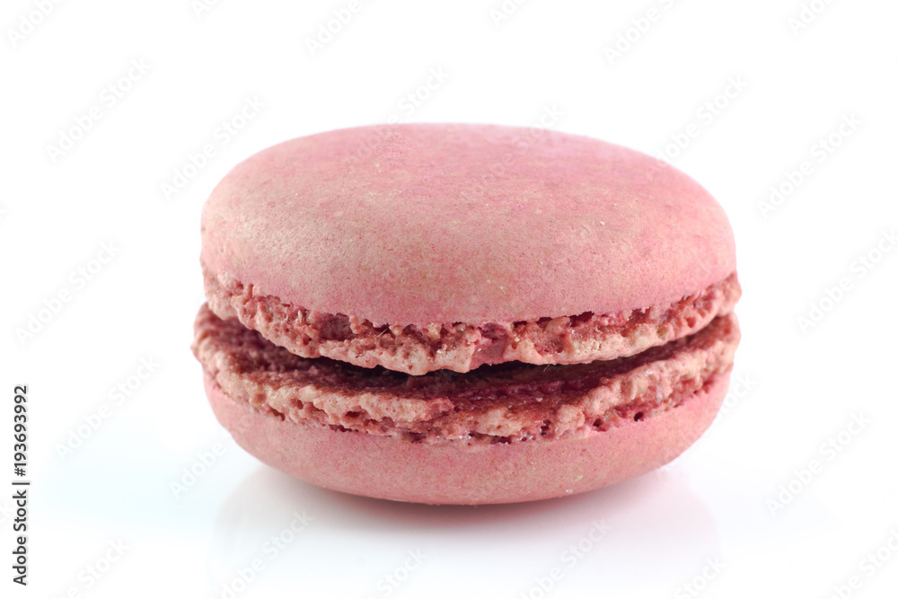 A strawberry macaroon A strawberry macaroon