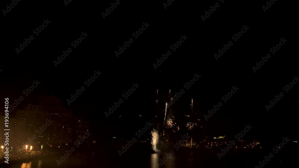 Fireworks in the city night Fireworks in the city night