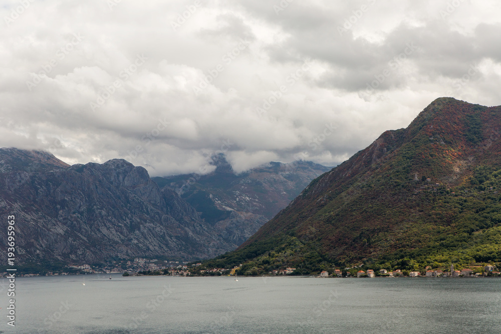mountain in the town of Perast in Montenegro