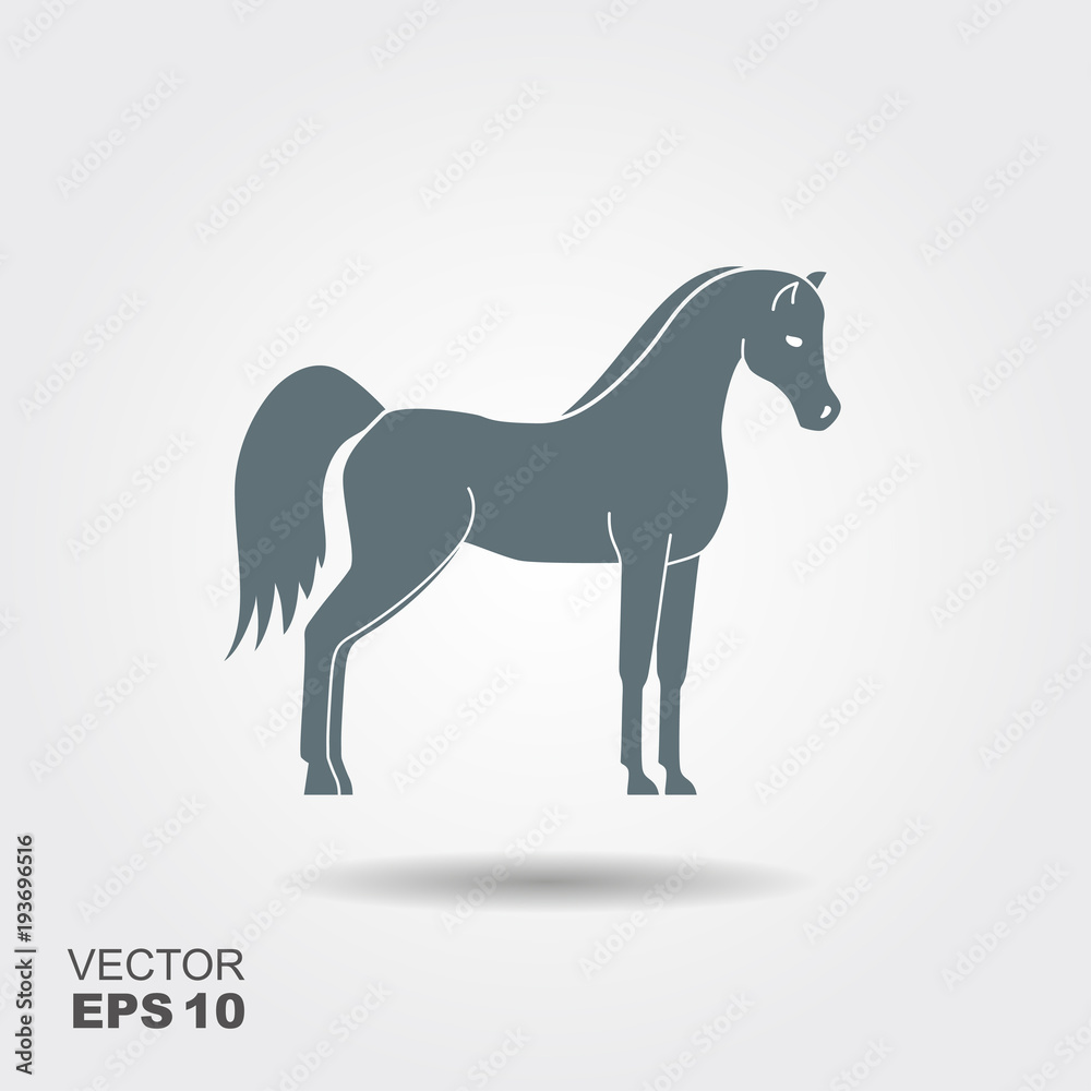 Vector silhouette of a horse