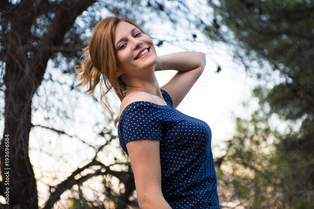 Pretty young blonde girl in outdoors Pretty young blonde girl in outdoors