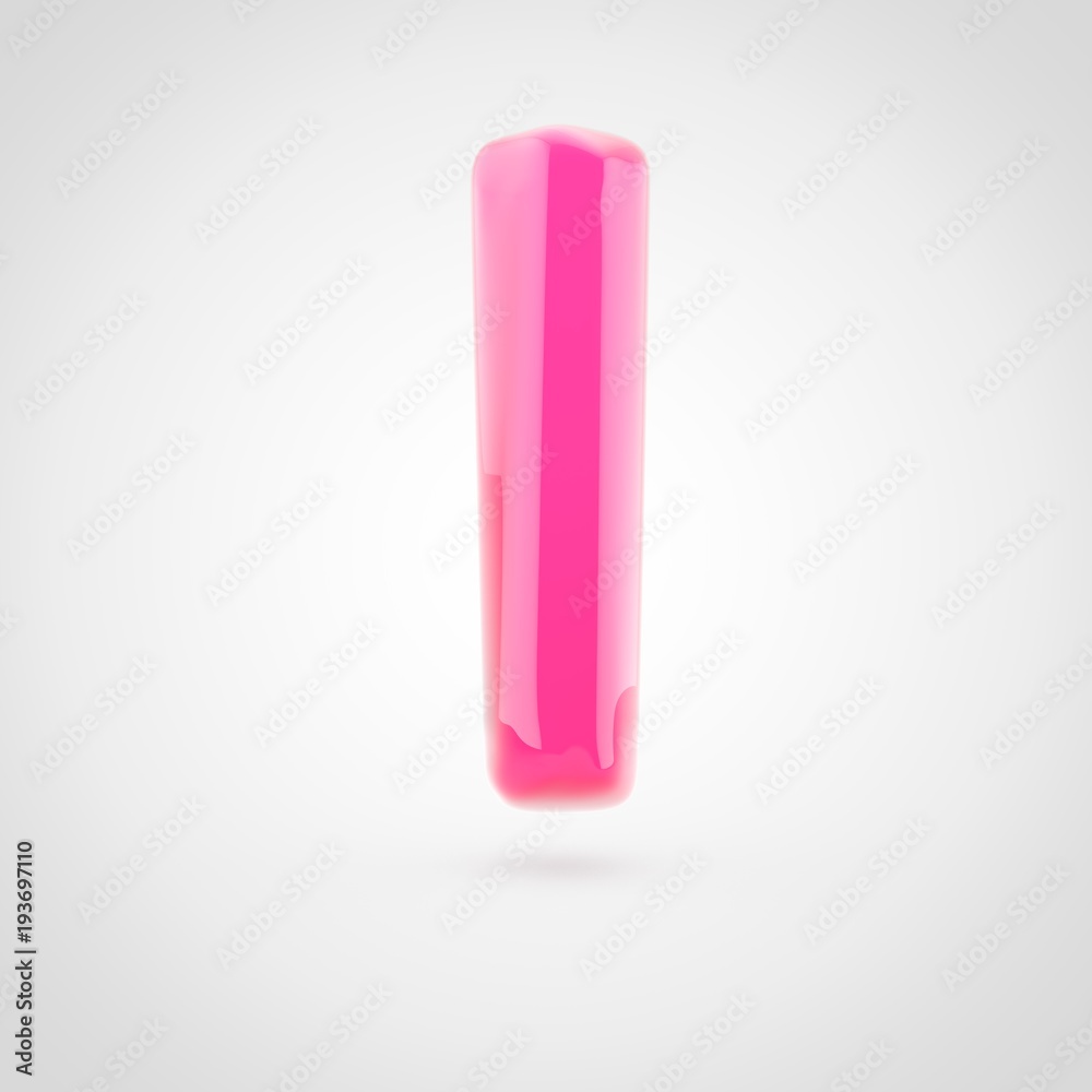 Pink letter L lowercase filled with soft light isolated on white background. Pink letter L lowercase filled with soft light isolated on white background.