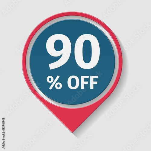 Wallpaper Mural 90 percent off, vector badge. Torontodigital.ca