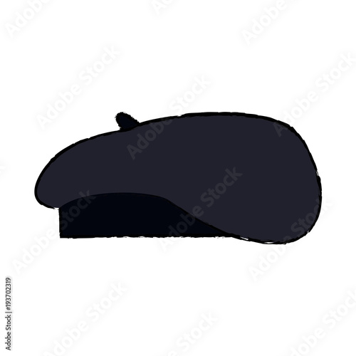 fashion french artist beret hat clothing accessory vector illustration