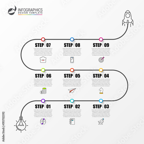 Timeline. Business concept. Infographic design template. Vector