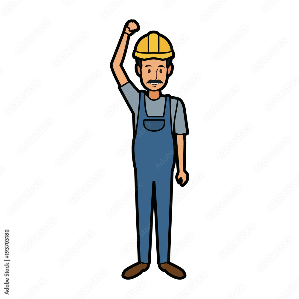 repairman or construction worker with safety hat vector illustration repairman or construction worker with safety hat vector illustration