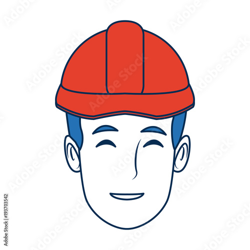 man construction worker labor force contractor occupation job vector illustration