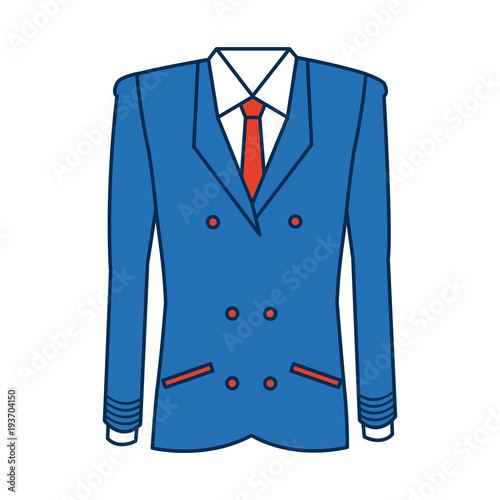 pilot captain aviator uniform coat vector illustration