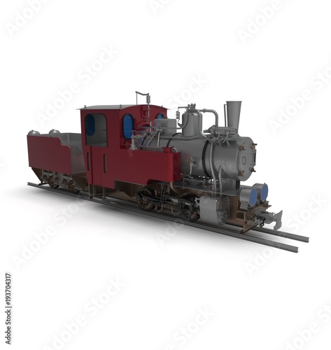 3d illustration of vintage train. 