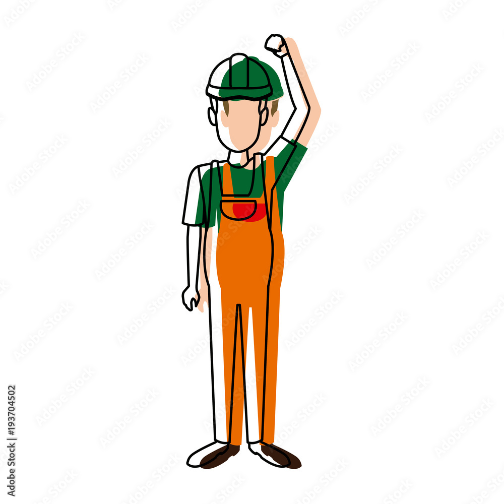 man construction worker labor force contractor occupation job vector illustration man construction worker labor force contractor occupation job vector illustration