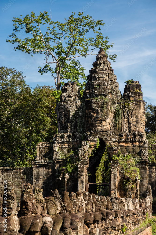South gate of Angkor Thom in Cambodia South gate of Angkor Thom in Cambodia