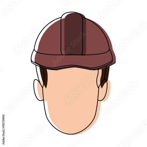 man construction worker labor force contractor occupation job vector illustration