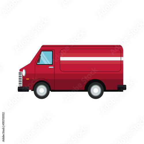 car van commercial vehicle delivery service vector illustration