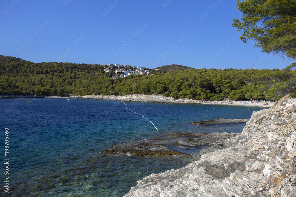 Vis island coastline