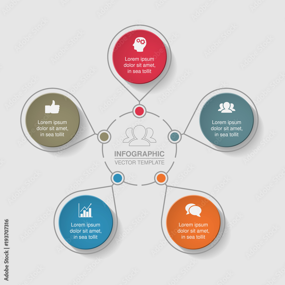 Vector infographic template for diagram, graph, presentation, chart, business concept with 5 options. Vector infographic template for diagram, graph, presentation, chart, business concept with 5 options.