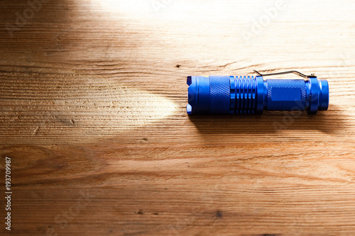 blue pocket flashlight for EDC