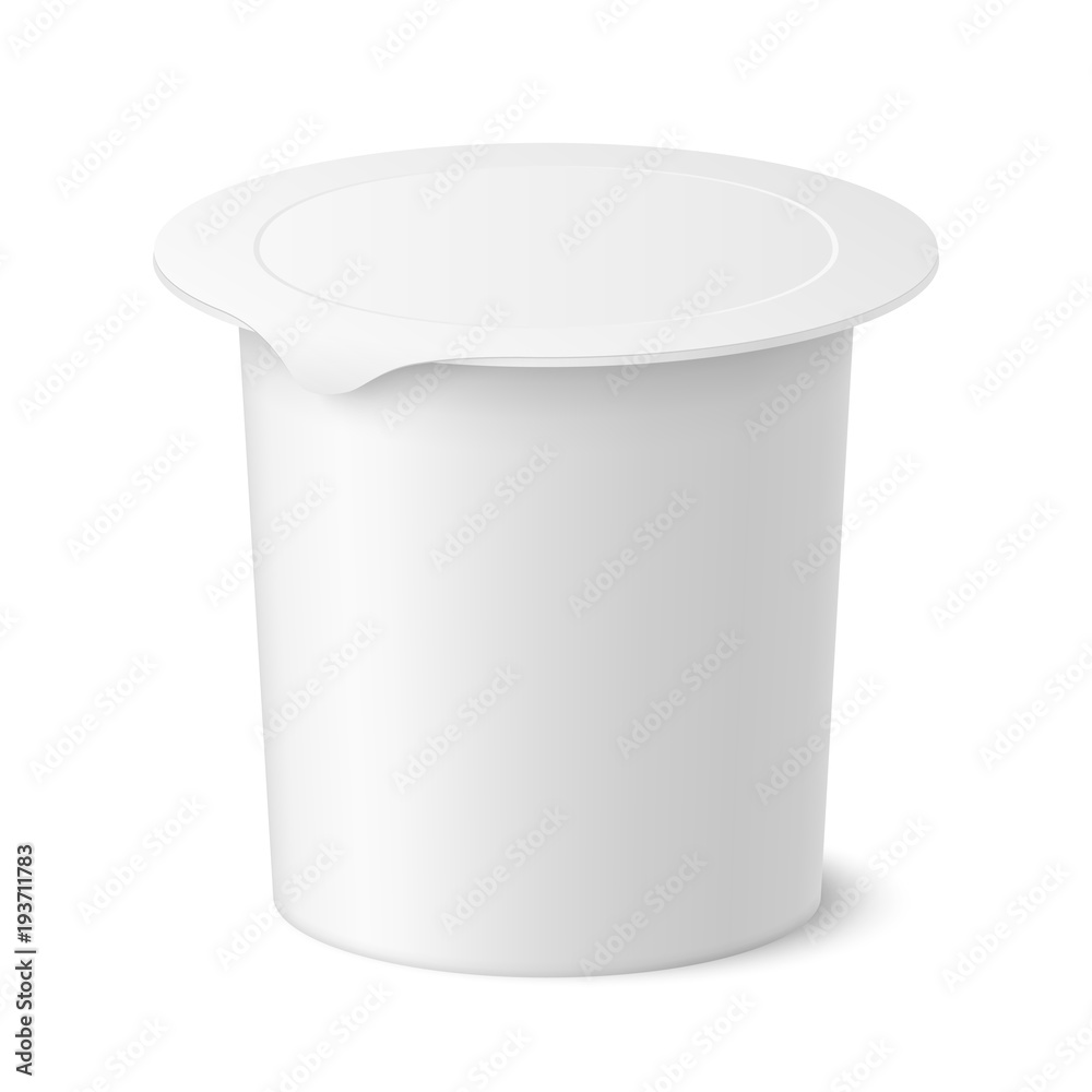 Vector realistic yogurt package Vector realistic yogurt package