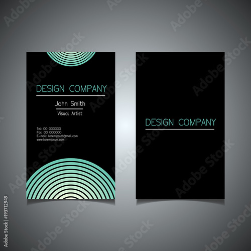 Business card template with an elegant design