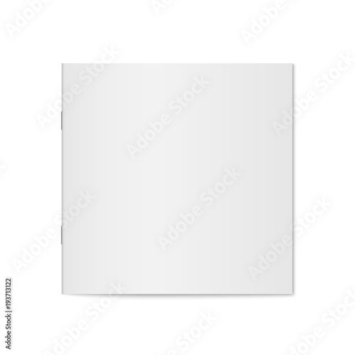 Vector mockup of booklet cover isolated.