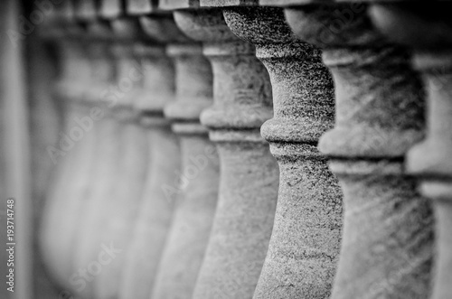 ISOLATED CONCRETE PILLAR B&W