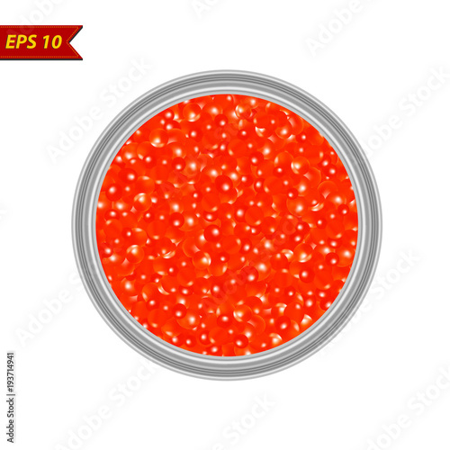 red caviar vector illustration isolated on white background