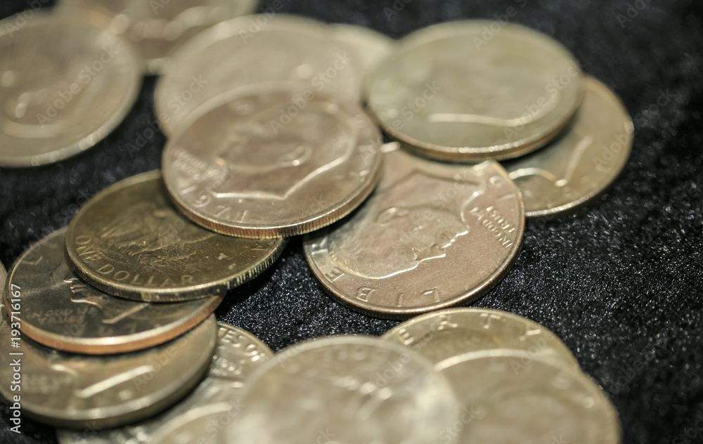 Group of coins for magicians Group of coins for magicians
