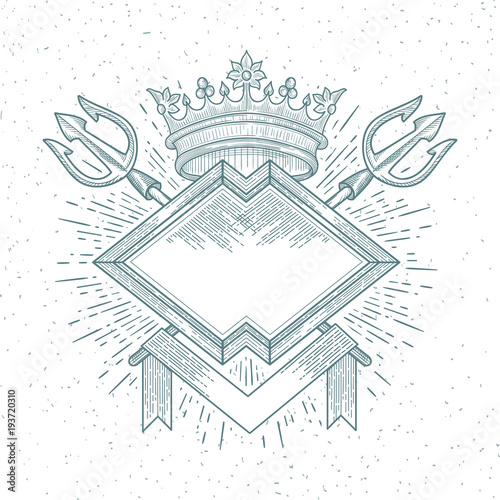 Monochrome trendy vintage emblem