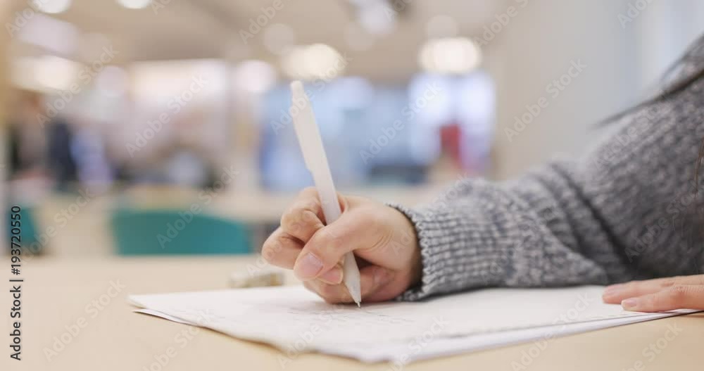 Student study and doing homework at library Student study and doing homework at library
