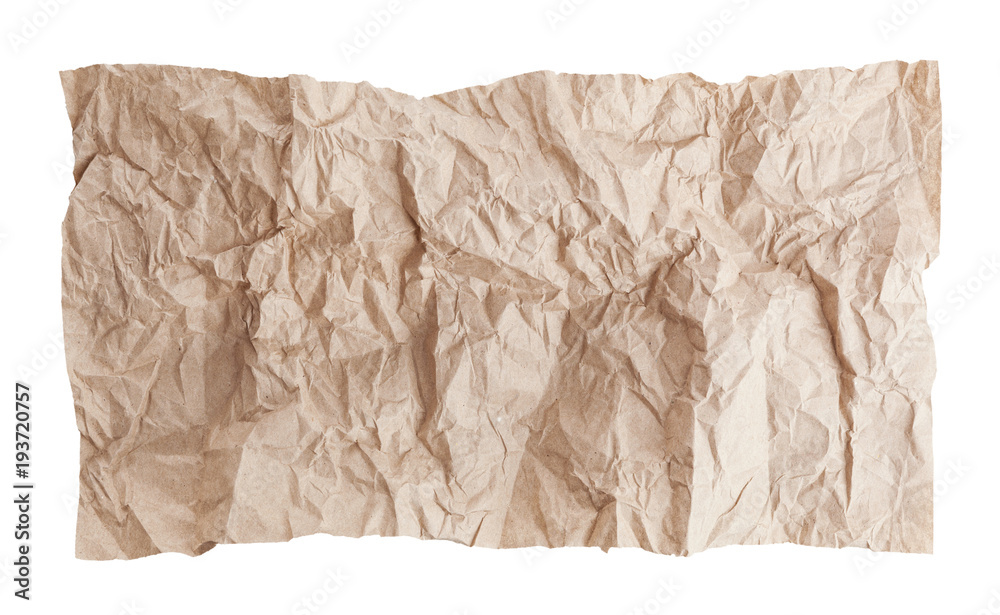 Obraz premium Old brown crumpled paper background texture