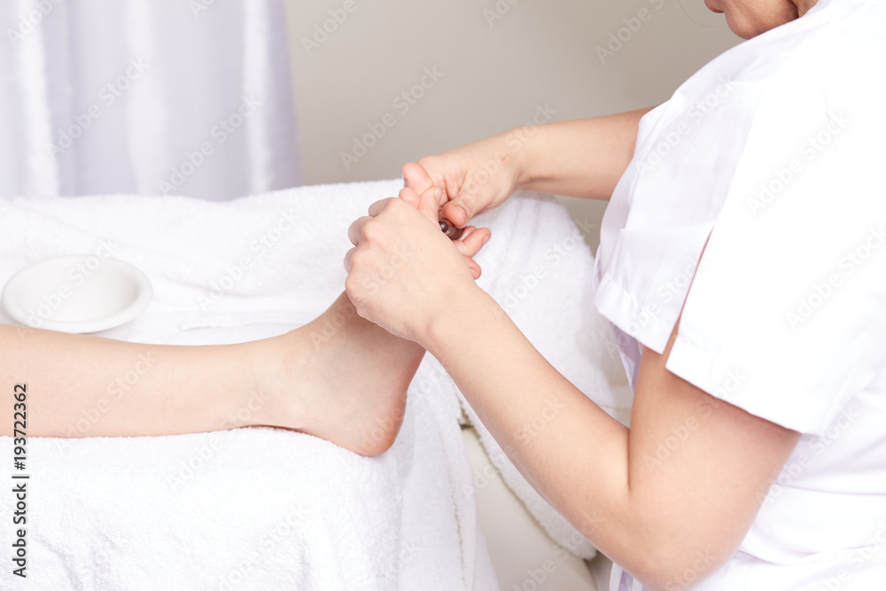 Obraz premium close up of thai foot massage