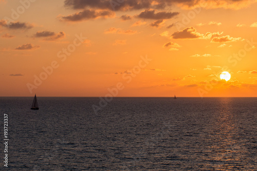 Boat on open sea